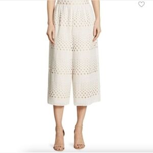 New Alice and Olivia Women's Wide Leg Pants in White Size